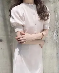 【美品】GRL前後2Wayパフスリーブニット　ピンク