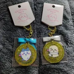 ちいかわパークメダル風アクリルキーホルダー【ハチワレ&ラッコ】