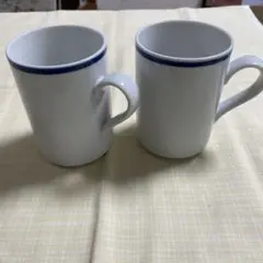 ホワイトマグカップ 2個セット