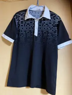 adidas golf ブラック ドットホワイト ポロMサイズ‼️