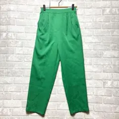 サマンサモスモスブルー S テーパードパンツ グリーン タック入り 鮮やか 脚長のサムネイル