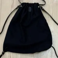 希少　イルビゾンテ ナップサック　キャンバス　ブラック　レザーのサムネイル