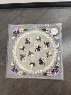 FEILER 花柄 ハンカチ グレー