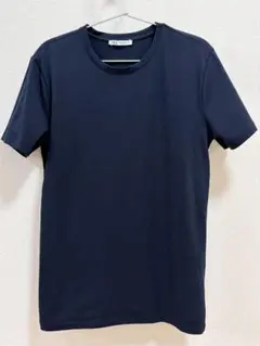 【新品同様】 ZARA 無地Tシャツ ネイビー シンプル 半袖 カットソー
