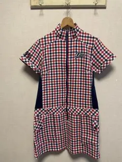 FILA GOLF チェック柄 半袖ワンピース