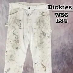 Dickies　ペインターパンツ　ホワイト　820　ペンキ汚れ　W36 L34 Dickies ペインターパンツ ホワイト 820 ペンキ汚れ W36 L34 - メルカリ