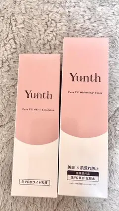 Yunth 生VC美白化粧水120mlと生VCホワイト乳液 / 75ml