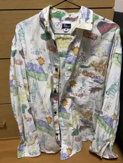 ゴースローキャラバン　総柄　シャツ　世界の名所のサムネイル