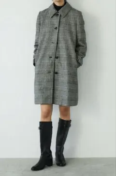 【限定値下げ】moussy GLEN CHECK コート チェック柄 サイズ 1