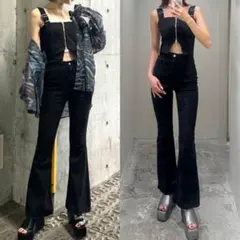 新品♡EMODA♡デニムフレアジップサロペット♡