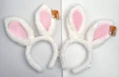 DAISO 220円商品 うさ耳カチューシャ 白 2個セット 新品