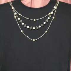 新品未使用 パール 3連 ネックレス