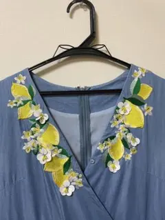 期間限定値下げ‼️ノースリーブひざ丈ワンピース デニムブルー