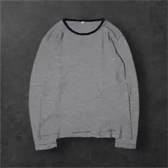 00s OLD UNIQLO ロンT ボーダー ブラック×ホワイト y2k XL