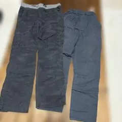 訳ありパンツ　160 オールドネイビー　カーゴパンツ　テーパード　ウエストゴム