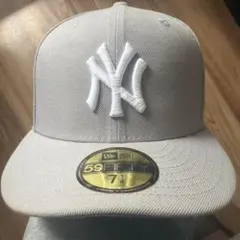 New Era 59FIFTY NYキャップ 7 1/4 グレー 美品