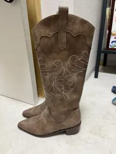 ブラウン　ウエスタンブーツ