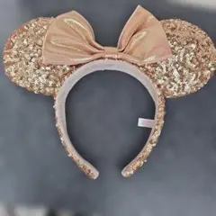Disneyミニーマウスゴールドカチューシャ
