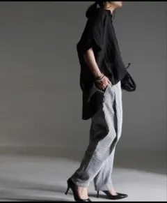 ANTIQUA ストライプ柄 サルエルパンツ カジュアルパンツアンティカのサムネイル