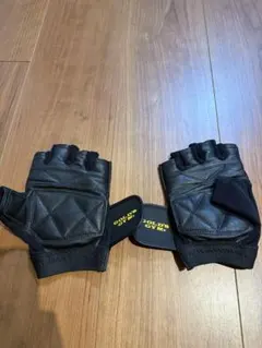 GOLD'S GYM ブラック レザー グローブ