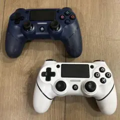 PS4 互換　コントローラー　 ブラック　ホワイト　動作確認済み　2個セット
