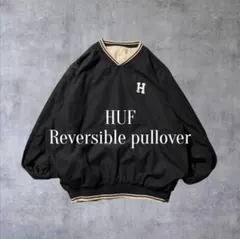 廃盤 HUF ブラック リバーシブル プルオーバー 肉厚ジャケット 両面のサムネイル