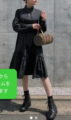 inella イネラ　ヘムギャザーワンピース　シャツワンピースのサムネイル