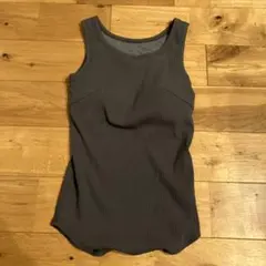 ダークグレー リブタンクトップ Sサイズ