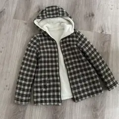 チェック　ボアジャンパー　M