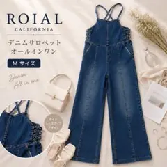 ROIAL デニムサロペット オールインワン M レースアップ　オーバーオールのサムネイル