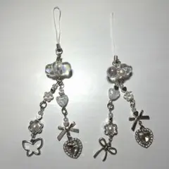 雲ビーズキーホルダーストラップチャームコレクトブックy2kハンドメイド韓国