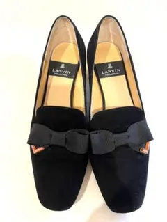 LANVIN ランバン スエード パンプス ブラック 23.5cmのサムネイル