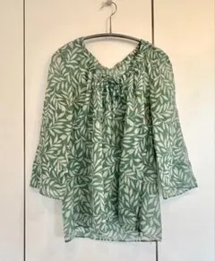 ノーリーズ　ブラウス　７部丈　チュニック　グリーン　38