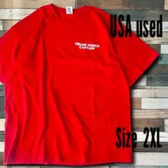 USA製 2XL【TRUMP FORCE】Tシャツ BAYSIDE 赤 マガのサムネイル