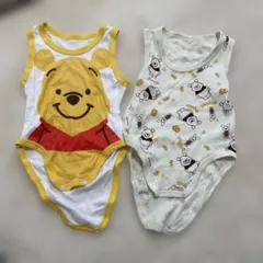 プーさん ベビー肌着 2枚セット 70