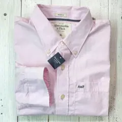 生地感しっかり♩サラッと爽やかな着心地！ワンポイント/長袖シャツ【XL】アバクロ