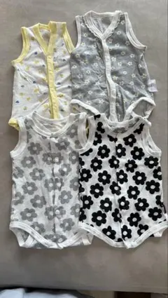 花柄ロンパース4点セット まとめ売り 70