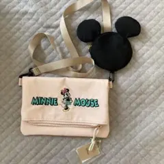 新品　ミッキーマウス　ミニーマウス　バック　ショルダー