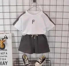 キッズ Fロゴ Tシャツ ショートパンツセット