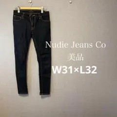 美品Nudie JeansCo ストレートデニムW31L32 濃紺1002670