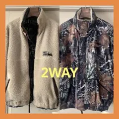 FIRST DOWN 2WAY ボアジャケット フード付き