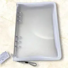 ダイソー　6リングファイル　A5 ホワイト　シール帳　バインダー