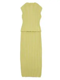 SNIDEL/18ss/ワイドリブニットセットアップ/グリーン/イエロー