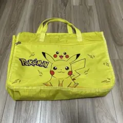 大きめ　ポケモン　バッグ　チャック付き　ピカチュウ