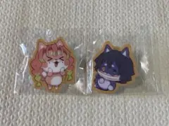 甘露寺蜜璃　伊黒小芭内　アニマルクッキーバッジ　鬼滅の刃　まとめ売り