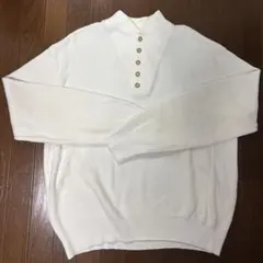 90s L.L.Bean ヘンリーネックコットンニット L
