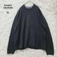TOMMY HILFIGER コットンニットセーター XL インド製 長袖