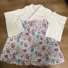 SWEET MOMMY 袴ロンパース 90cm 女の子 花柄　おまけ(靴下)付き