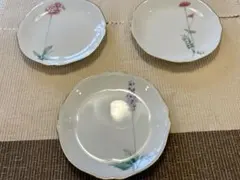 ノリタケ　花柄波型　ケーキ皿3枚セット