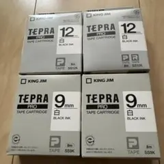 【純正】テプラPRO テープカートリッジ 9mm 12mm 4個セット